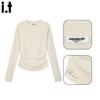 :CHOCOOLATEit Korean Style Slim-Fit Long Sleeve Tee for Women