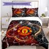 Σετ Κλινοσκεπασμάτων 3 Τεμαχίων με Σχέδιο Manchester United Μαλακό Φιλικό προς το Δέρμα Πλενόμενο Σετ Καλύμματος Παπλώματος & Μαξιλαροθηκών Όλες τις Εποχές Υπνοδωμάτιο
