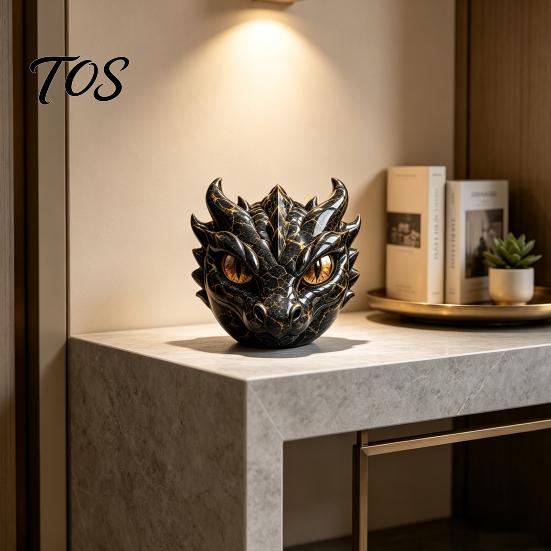 Meaningful Birthday Gifts for Collectors Resin Animal Head Sculpture, Guardian Dragon/Lion/Owl/Wolf Statues, Gothic Interior Decorations Figurine