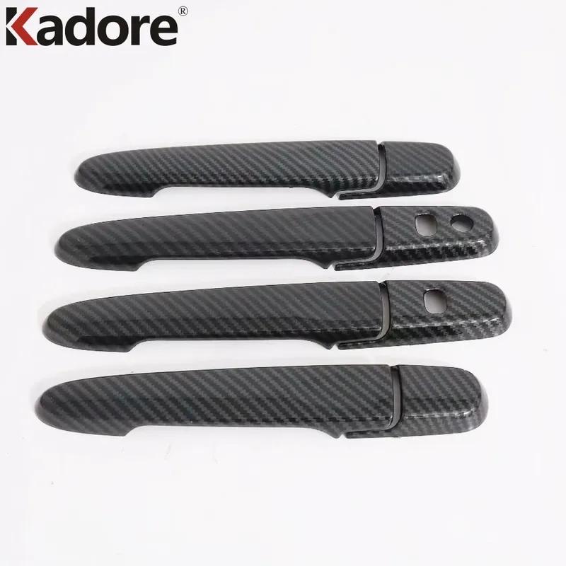 For Toyota Rush 2018- 2024 Carbon Fiber Car Door Handle Cover Trim Side Door Handles Bowl Frame Accessories