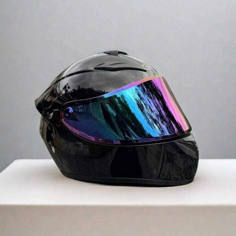 New Locomotive Motorcycle Men's and Women's 3c Full Helmet Motorcycle Personalized Handsome Safety Helmet Winter Windshield Helmet