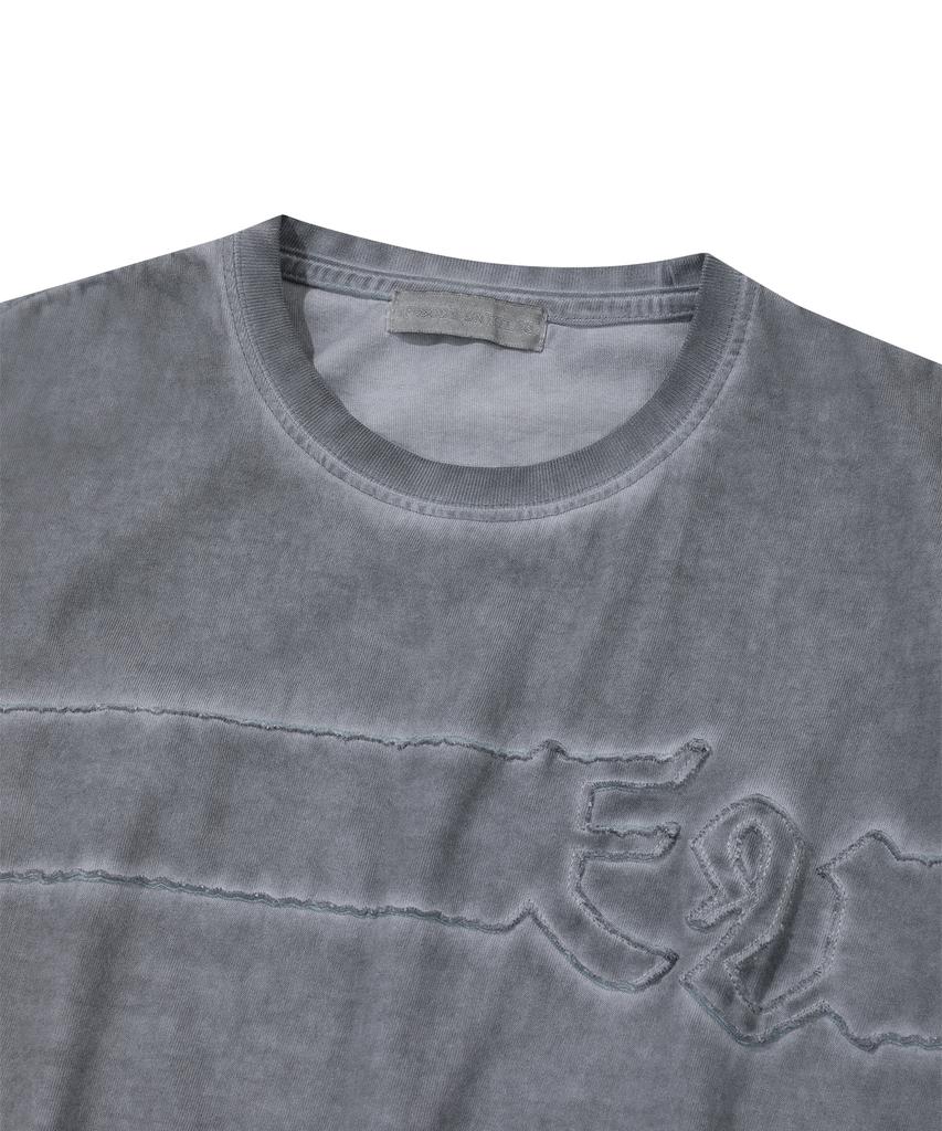 EPISODE UNTITLED Luna Washed Signature Applique T-Shirt_Blue Gray