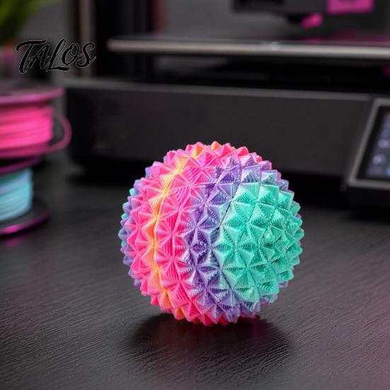Sensory Spiky Ball 3D Printed Toy, Stress Relief Mini Textured Ball, Desk Reliever Massage Decompression Toy for Home Office School Anxiety