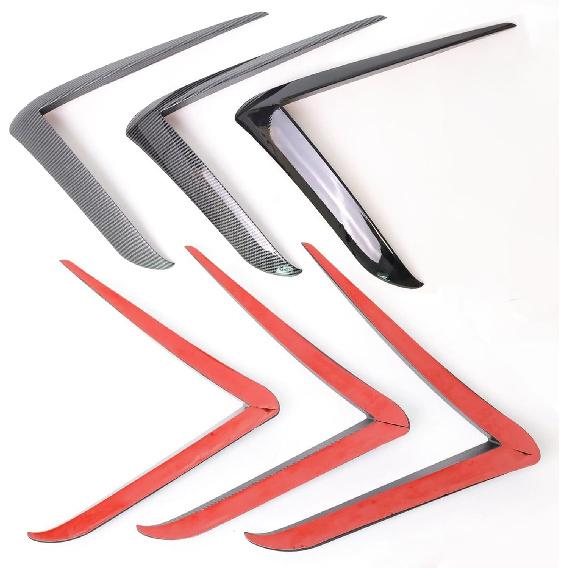 Front Fog Light Trim Cover for Tesla Model Y Juniper Eyebrow Spoiler Accessories Fog Lamp Frame Blade Trim Compatible with 2025 2026 Model Y Juniper
