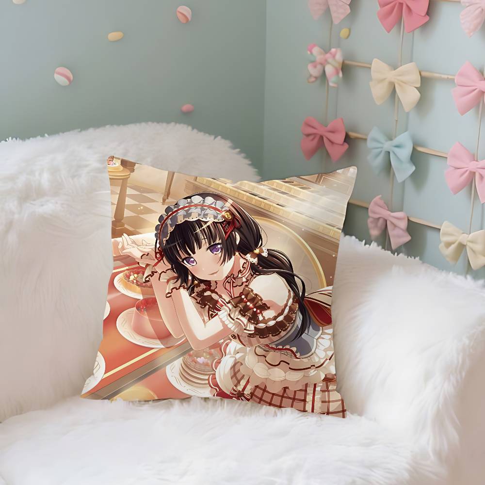 BanG Dream Anime Pillow Case Throw Pillow Cover Nordic Vintage Style Cushion Covers Home Living Room Sofa Couch Seat