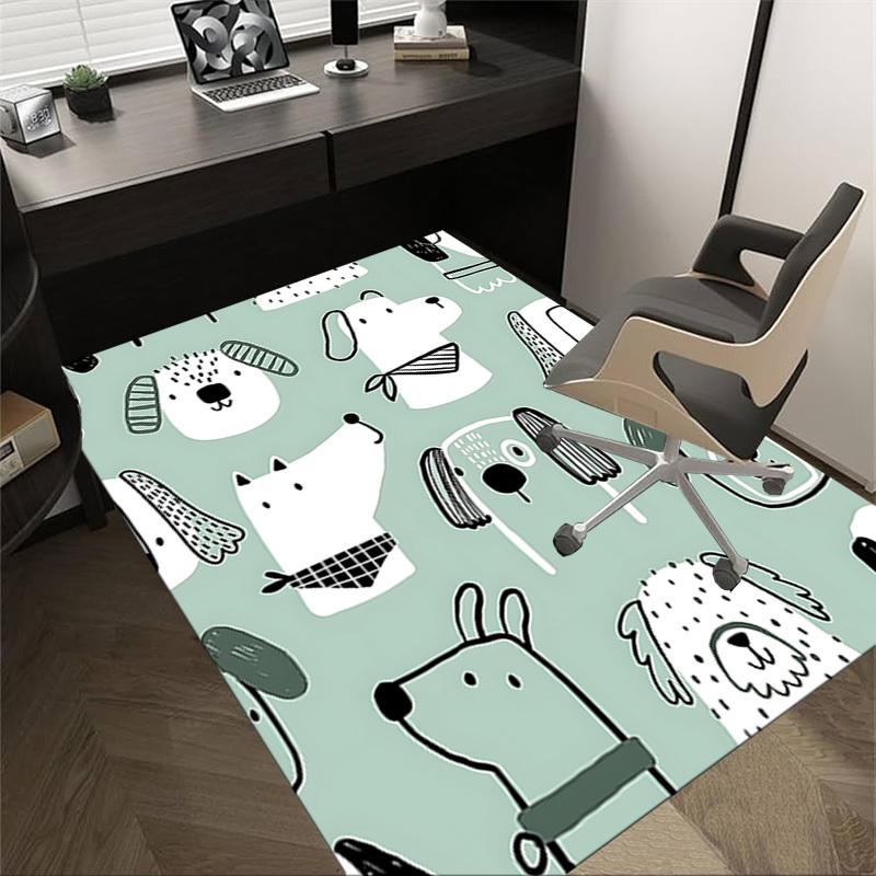 1PC Dogs Pattern Extra Large Non Slip Floor carpet, Office, family, bedroom Large Area Rug Indoor Rugs, Vibrant Colors