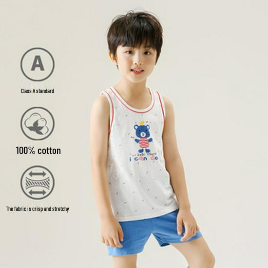 Shengzheka Boys' Cotton Boxer Shorts, Ages 0-8, Pure Cotton Crotch