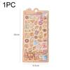 1pc 3D Relief Journal Decorative Stickers Kawaii Candy Ghost Bread Drop Scrapbooking Phone Stickers Stationery Sticker TMZ