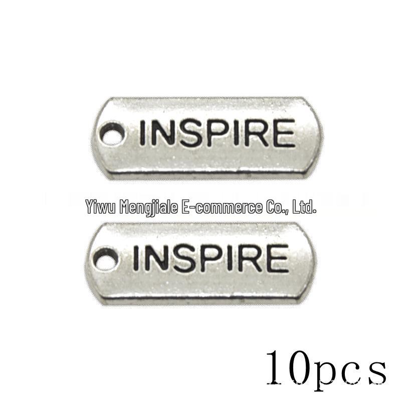 DIY Vintage Gold Inspirational Word Tag Pendant for Jewelry Making