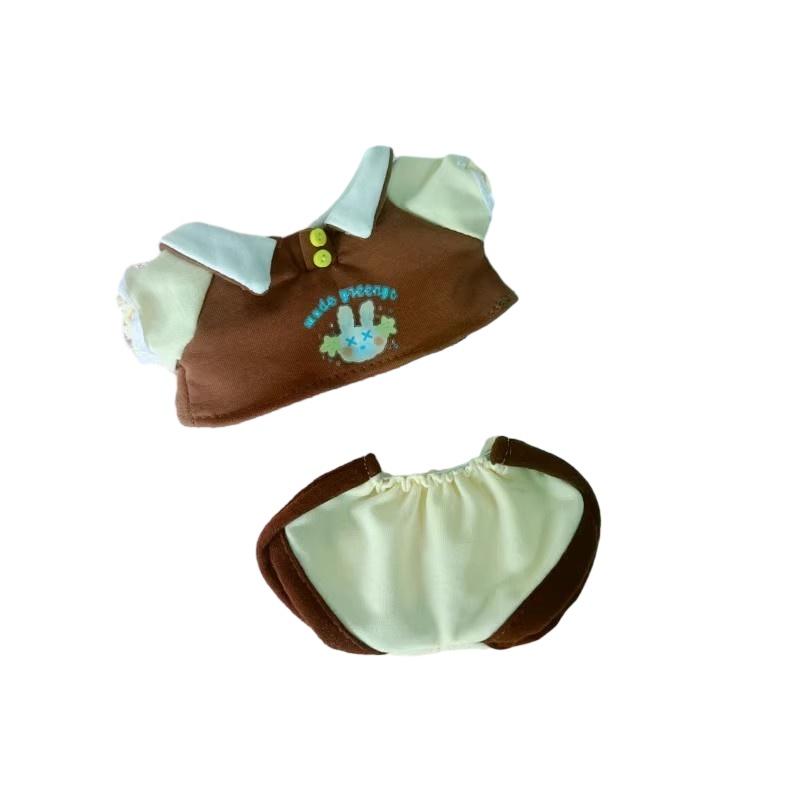 20cm Cotton Doll Plush Toy With Two Sets Of Clothes Keep Warm Shortcut Sweatshirt And Pants