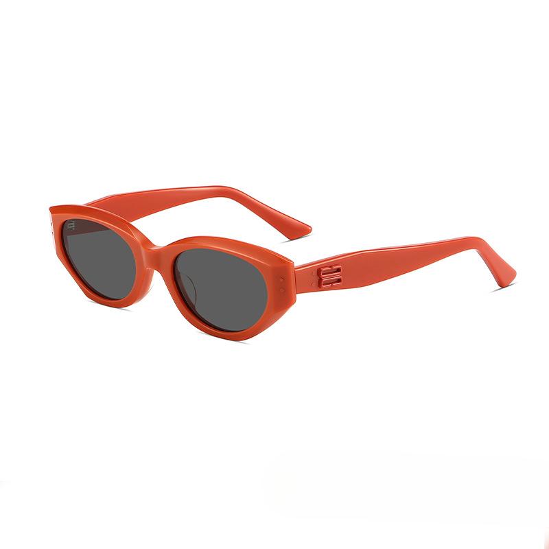 Zhang Ruonan's Same Style Acetate Cat-eye Sunglasses for Women with Anti-UV Sunshade for Square and Round Faces, Big Face Myopia Trend