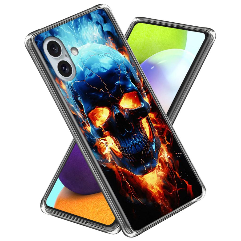 For iPhone 16 Plus Case Pattern Printed Shockproof TPU Phone Cover