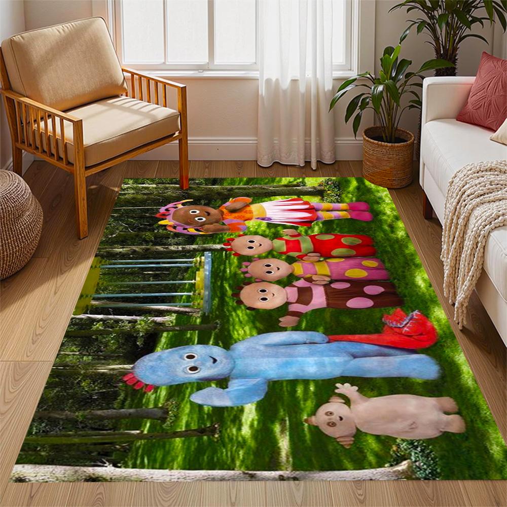 Colorful Friends In The Forest Themed Anti-Slip Rugs - Polyester Home Decor, Suitable for Bedrooms, Living Rooms, Doorways, Studios, and Decorations