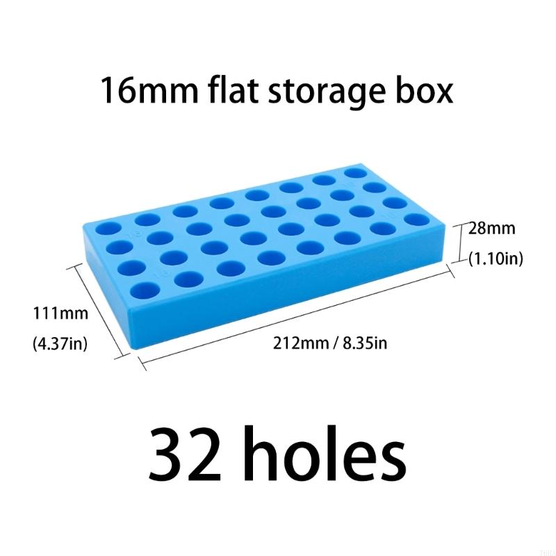 76HA Multi Slot Tool Holder Storage Box Milling Cutter Case Plastic Drill Bit Holder Tray Machining Center Tools