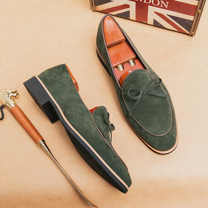 Fashion Cow Suede Leather Mens Loafers Ultra-light Men Casual Shoes Outdoor Soft Comfy Slip On Shoes Man Classics Flats Driving Footwear