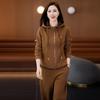 2026 Women's Two-Piece Sportswear Set: Casual Loose Hoodie & Long Pants for Spring & Autumn, Plus Size Available