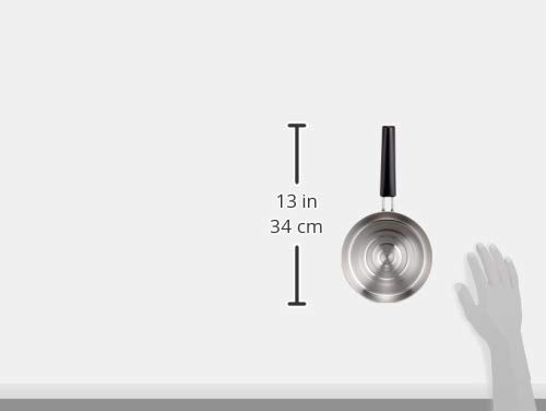 Pearl Metal Stieltopf, 16cm, mit Deckel, Induktionsgeeignet, Edelstahl, Hergestellt in Japan, Silber, HB-1882