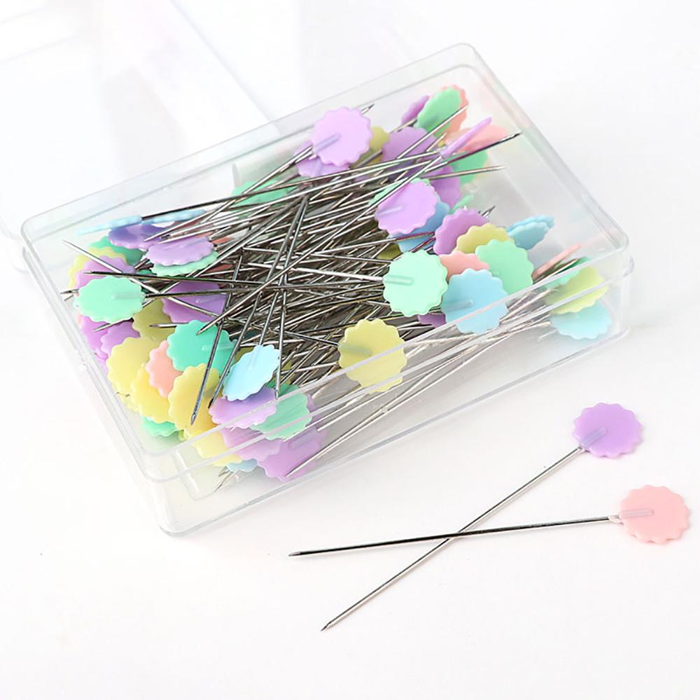 100Pcs Dressmaking Pins Embroidery Patchwork Pins Sewing Embroidery Quilting Tools Needle Sewing DIY Sewing Accessories Tools