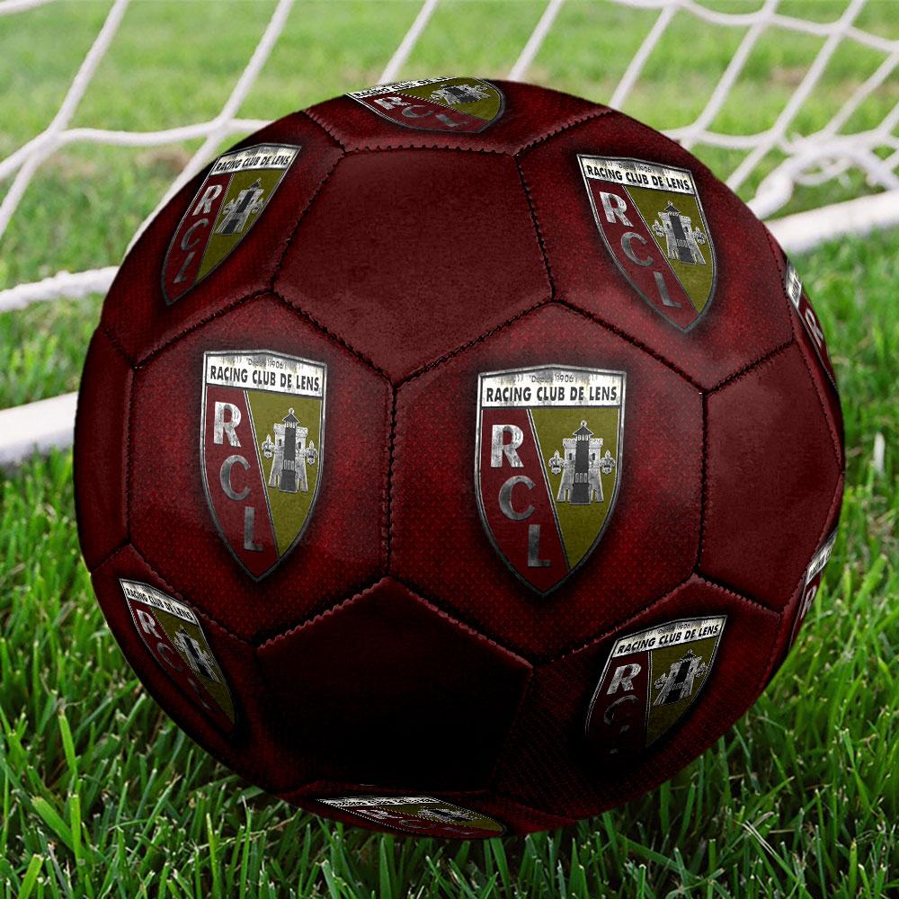 RC Lens Size 5 Soccer Ball, Machine-Stitched PVC, Durable & High Bounce, All Ages Fit, fan merchandise, matches & outdoor use.