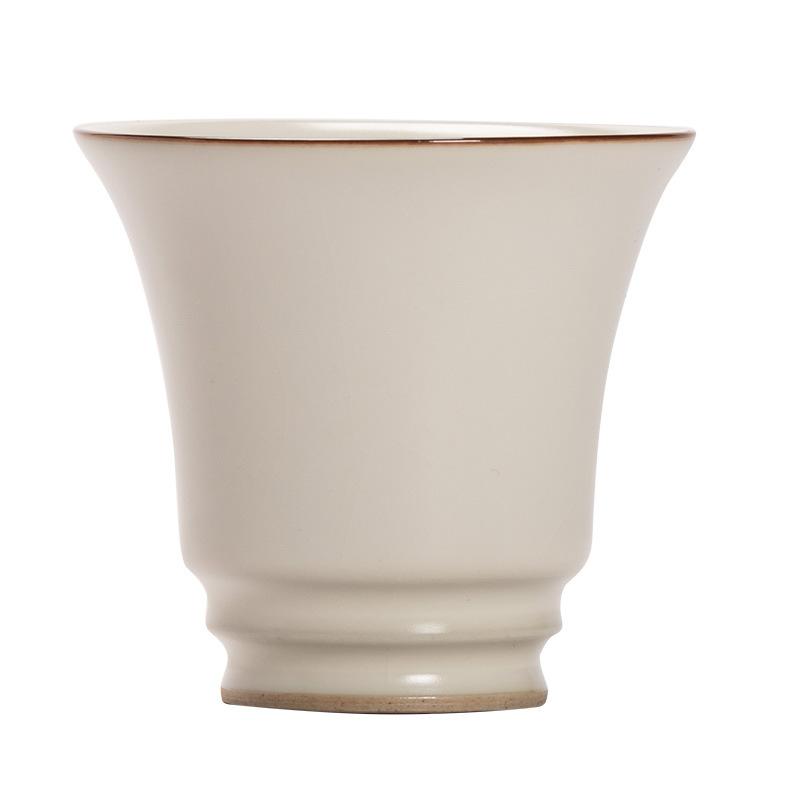 Beige Ru Kiln Cup Master Cup Handmade High-end Teacup Master Famous High-end Cup Kung Fu Tea Set