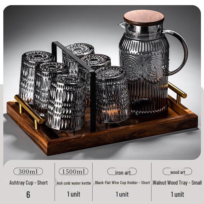 Embossed Glass Drinkware Set