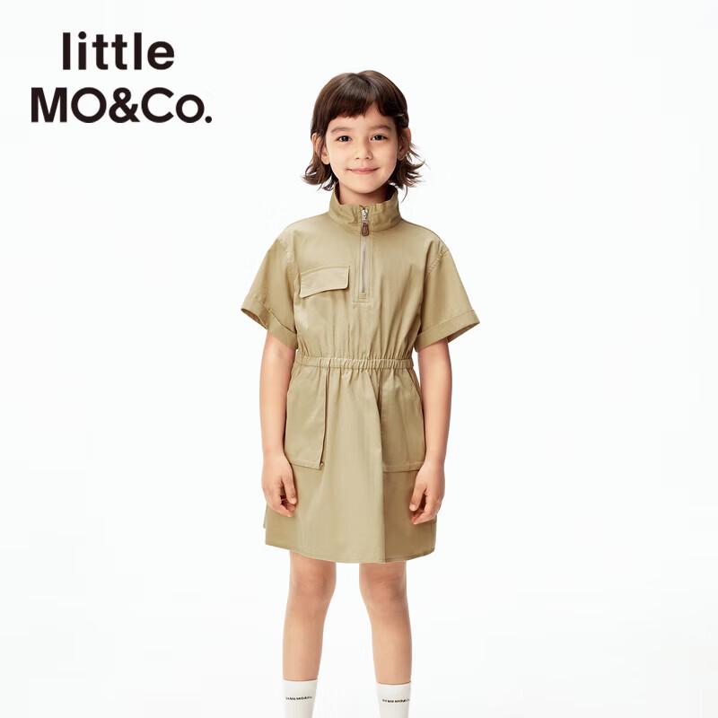 little MO&Co. Kids 2025 Autumn Pure Cotton Workwear Short-Sleeve Dress 150