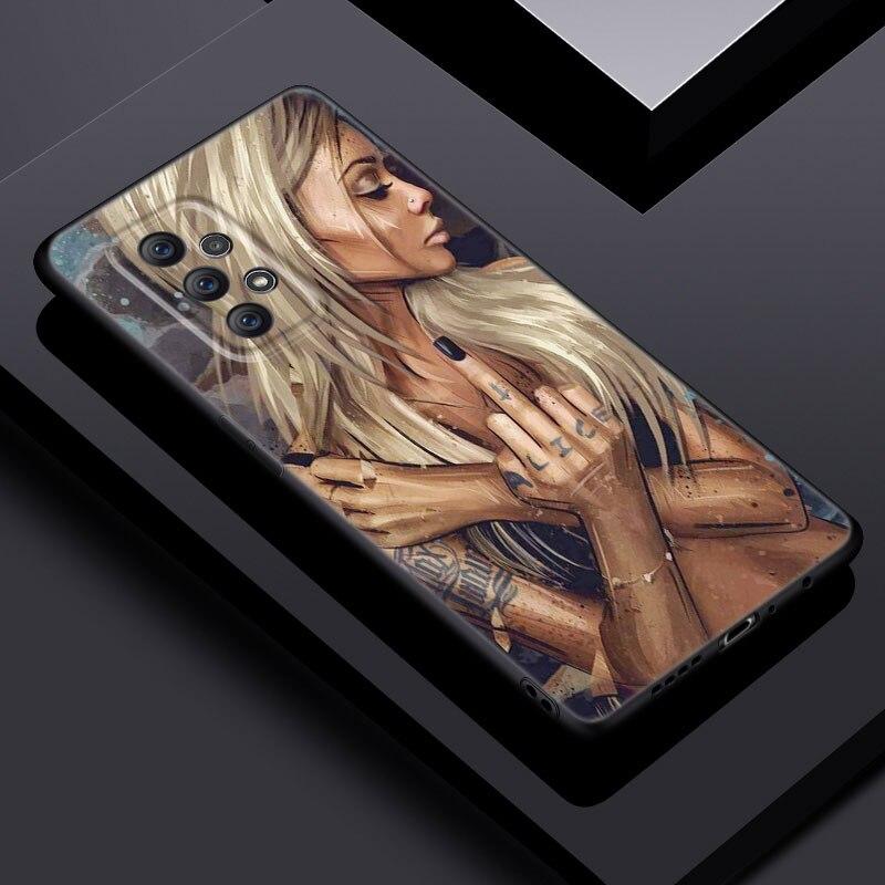 Husă de telefon sexy cu mânecă tatuată pentru fete pentru Samsung Galaxy A21 A30 A50 A52 S A13 A22 A32 A33 A53 A73 5G A11 A12 A31 A51 A70 A71 A72