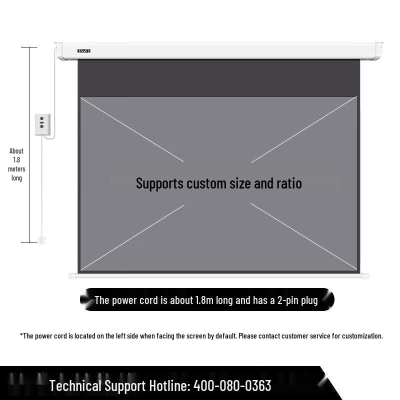 IN&VI DF Fiber Anti-Light Electric Projector Screen