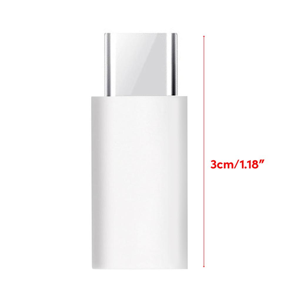 USB Dişi - Type-C Erkek Adaptör Korozyona Dayanıklı Taşınabilir Dönüştürücü Beyaz Şarj ve Veri Aktarımını Destekler