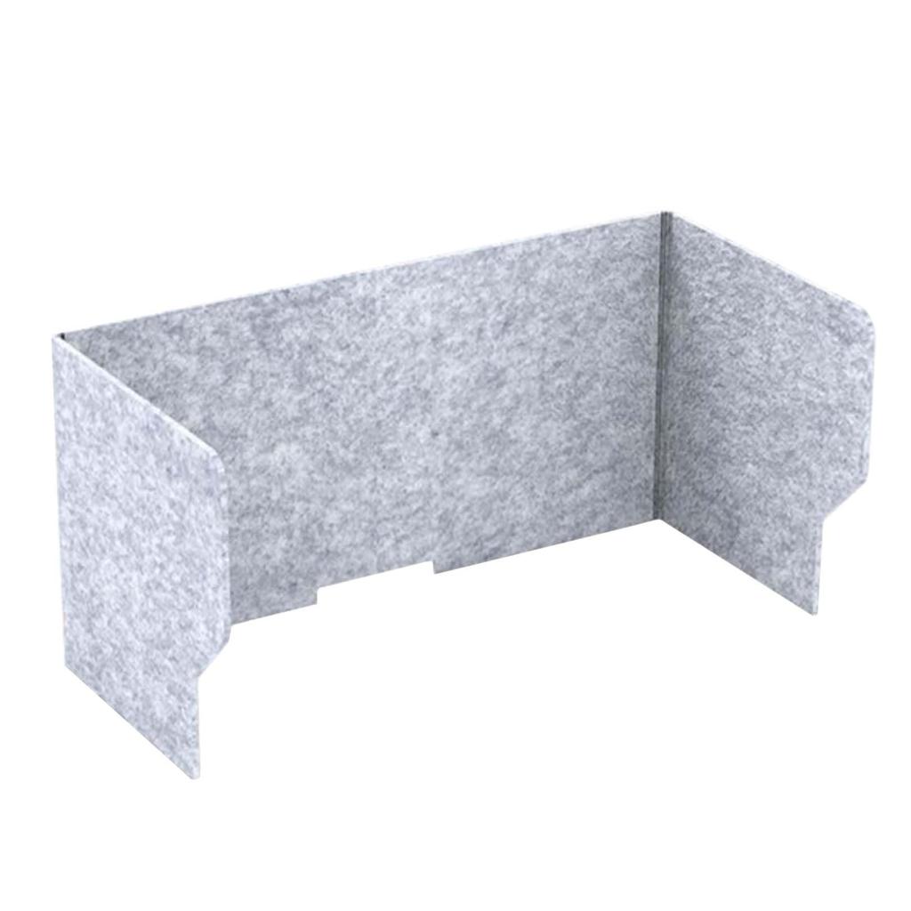PIENSE Tabletop Partition Soundproofing Divider Simple Soundproofing Panel Sound Absorbing Panel Soundproofing Room Screen Foldable (Gray, 100cm)
