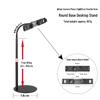 Space-Saving Universal Stand with Metal Base for Phone, Tablet, Fill Light - Adjustable 1/4 Screw Mount