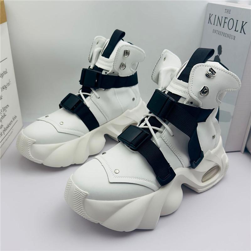 Fashion High Tops New Fashion Designer Men's Lace Up Thick Bottom Causal Shoes Flats Male Walking Sneakers Zapatos Hombre Ankle Boots