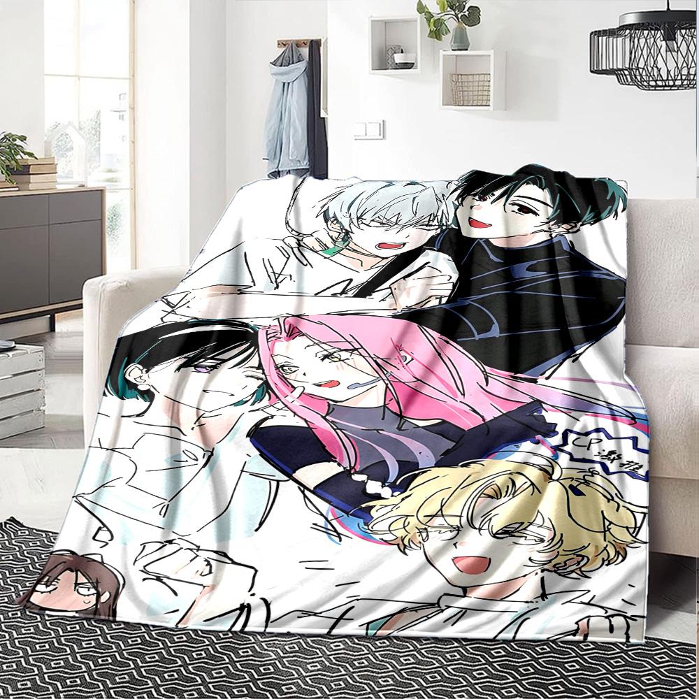 1pc Fantasy Anime Characters Flannel Blanket for Super Soft Cute Comfort Blanket for Travel Bedding Couch Sofa Blanket Y7309