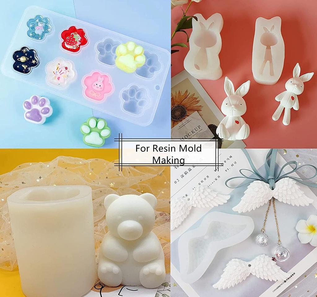 SANAAA Molding Hardness Mold Silicone for Handmade DIY Resin Molds Silicone, 15A, (250+250g)