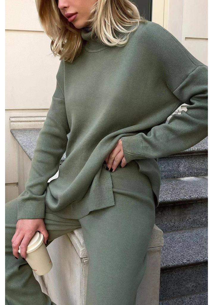 Women's High Neck Loose Knit Sweater - European and American Style, Autumn/Winter Collection (SY611#)