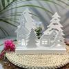 Christmas Tree House Candle Holder Silicone Mold Set DIY Christmas Ornament Cement Plaster Casting Craft Making Decoration Mold