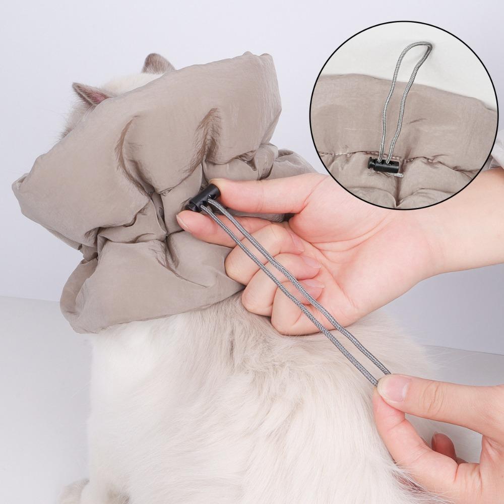 Waterproof Pet Elizabethan Collar Anti-Bite Adjustable Cat Anti Lick Collar Breathable Warm Cat Protection Collars