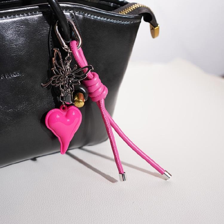 Elegant Phone Charm Bows Bag Pendant for Backpack Purseand Handbag Wallet Stylish Heart Keychain Accessory for Women