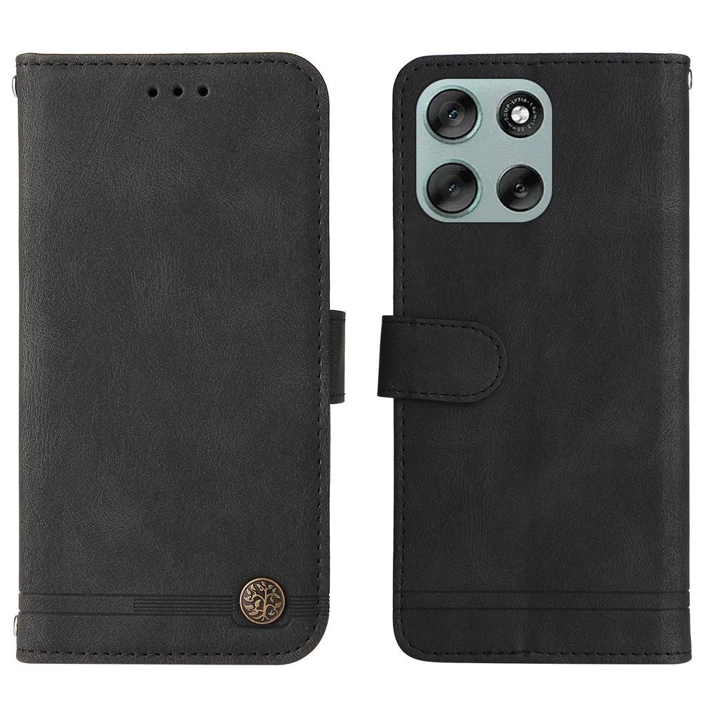 For Motorola Moto G56 5G Leather Wallet Cases Skin Touch Phone Cover Stand with Strap
