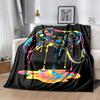 1pc Game Controller Printing Lightweight Flannel Blanket, Comfortable and Warm Blanket, for Camping Sofa Bed and Couch Office, in All Seasons