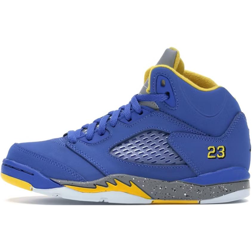 

Jordan Air Jordan 5 Slip Resistant Abrasion Resistant High top Children s Basketball Shoes Blue CI3288-400 35