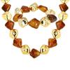 Vintage Boho Colorful Acrylic Irregular Bead Chain Necklace for Women, Geometric Resin Handmade Necklace, Fashion Jewelry Set