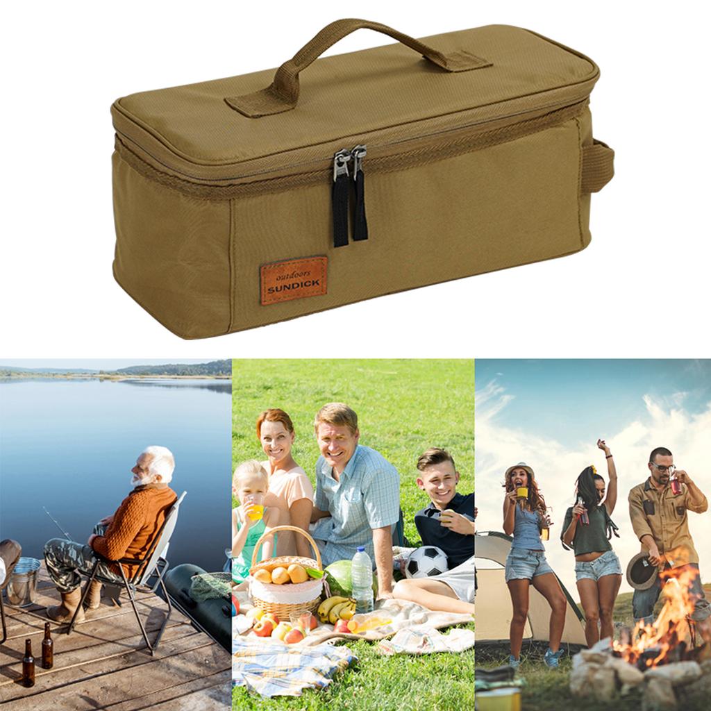 Portable Camping Storage Handbag Cookware Utensils Organizer Portable Tote Bag Outdoor Equipment Carrier Supplies