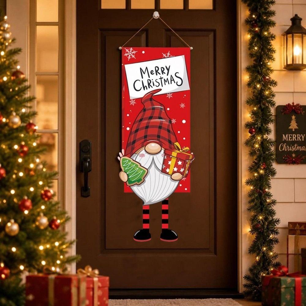 Wall Hanging Christmas Decorations Santa Claus Xmas Banner Christmas Hanging Flag Party Supplies