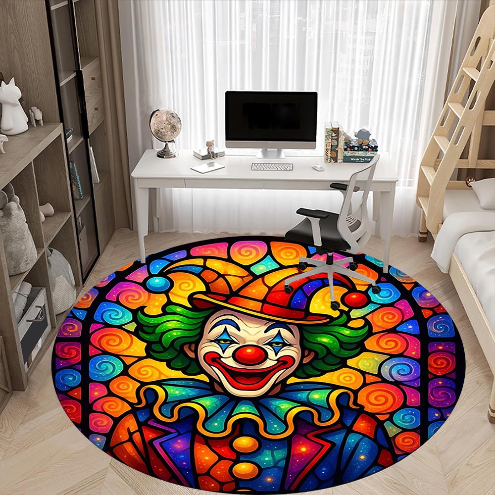1pc Clown Chair Carpet for Office, Non slip, Soft and Durable Office Rug