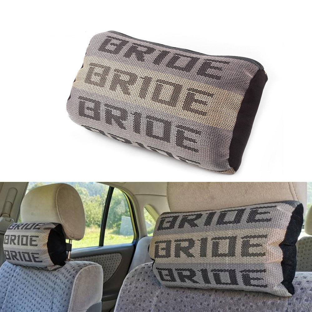 

JDM Style BRIDE Soft Car Pillow Seat Support Decor Headrest Backrest Seat Cushion Universal Car Neck Pillows