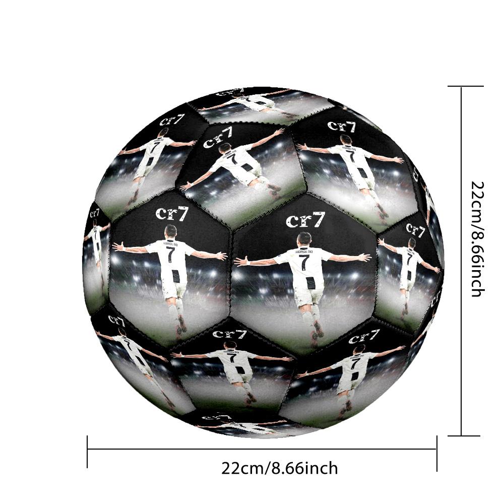 Cr7 Football Legend Soccer Ball Size 5 Football Machine-Stitched Indoor/Outdoor Training and Matches Soccer Accessory