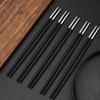 Japanische 1/2/5 Paar Essstäbchen 304 Edelstahl Anti-Rutsch Essstäbchen Metall Sushi-Stäbchen Koreanisches Essen Chinesisches Essstäbchen Set