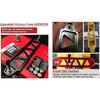 Battery Hold Down Sets,With Billet Aluminum Battery Tie Down Bracket and 18-8(304) Stainless Steel J bolts (Red, 10 inch bolts)