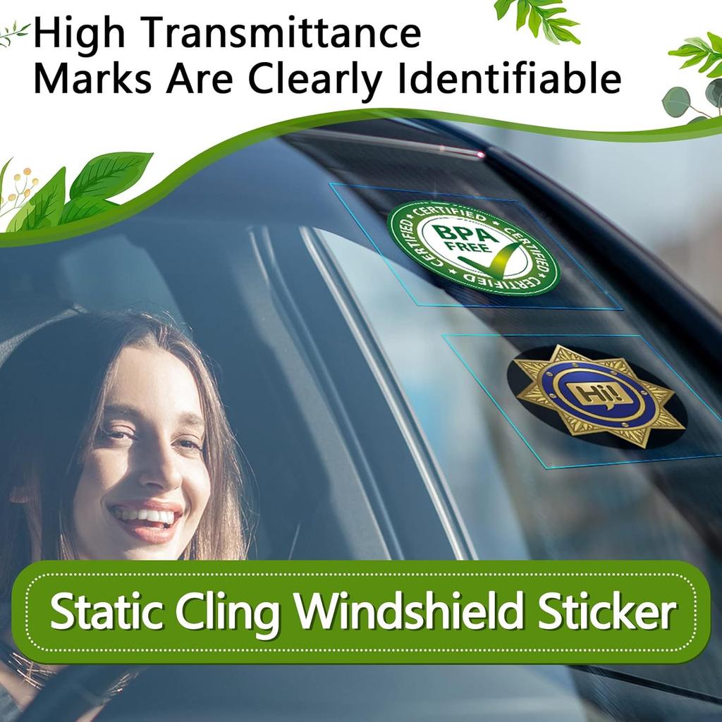 20 Pcs Car Windshield Sticker Applicator Static Cling Window Film For Christmas Easy Clear Vinyl Car Window Windshield Protection Film Sticker Auto